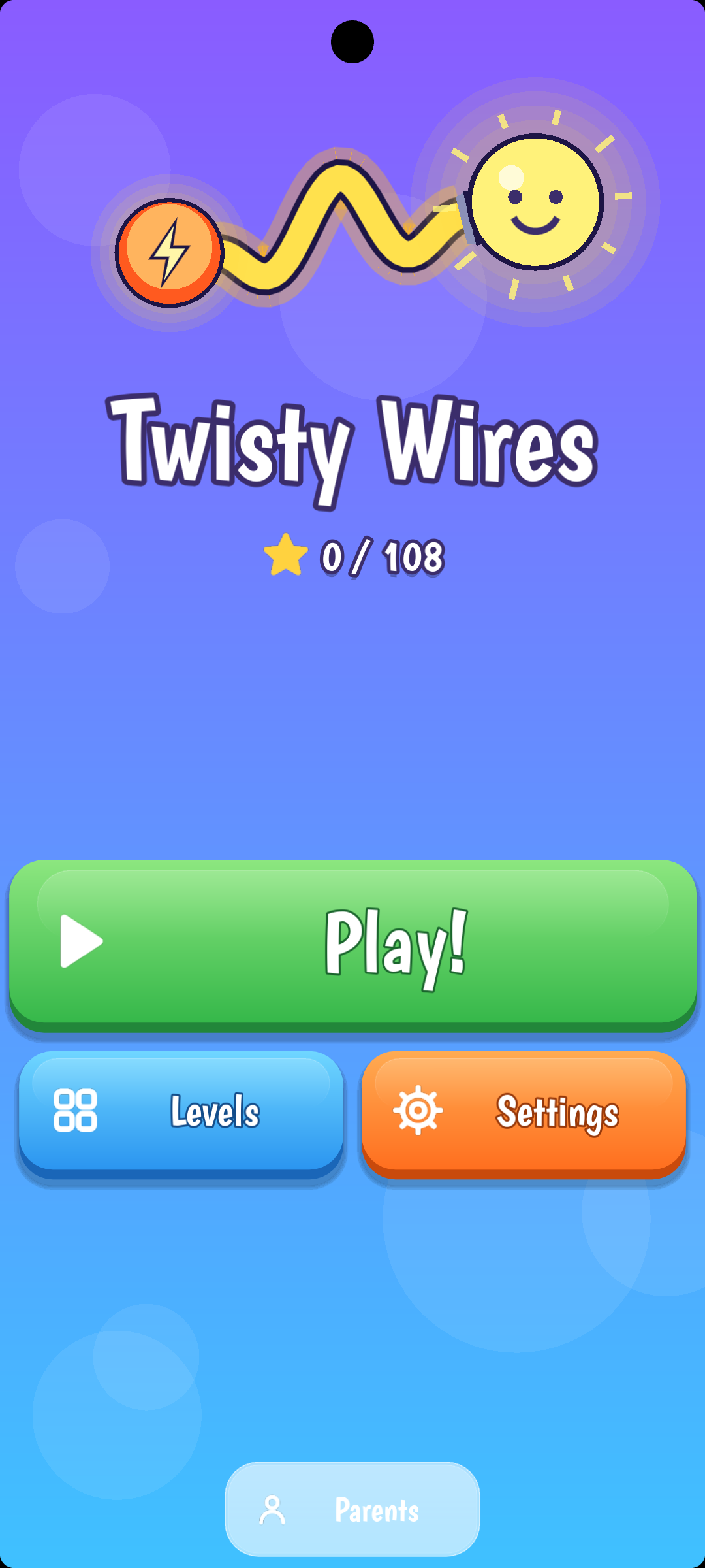 Twisty Wires - Main Menu Screen